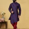 Silk Indowestern Kurta Dhoti In Blue Colour. -Riwaayat Store prc1836