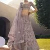 Mauve Colour Net Wedding Lehenga Choli With Sequin,Thread Work. -Riwaayat Store prc2062