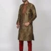Silk Readymade Kurta Pajama In Brown Colour. -Riwaayat Store prc2064
