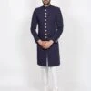 Blue Colour Imported Fabric Men's Sherwani. -Riwaayat Store prc2101