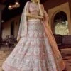 Peach Colour Wedding Lehenga Choli In Georgette Fabric With Sequin,Resham,Zari Work. -Riwaayat Store prc2103