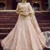 Indian Wedding Lehenga Choli Peach Colour In Georgette Fabric. -Riwaayat Store prc2109