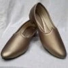 Antique Golden Colour Leather Mojari For Groom. -Riwaayat Store prc2185