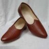 Brown Colour Leather Rexin Mojari. -Riwaayat Store prc2186