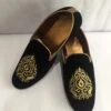Party Wear Men Shoes Black Colour Velvet Fabric. -Riwaayat Store prc2198