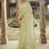 Pista Green Colour Georgette Saree. -Riwaayat Store prc2355