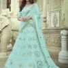 Blue Colour Georgette Lehenga Choli With Sequin,Thread Work.