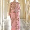 Beautiful Peach Colour Designer Saree In Organza Fabric. -Riwaayat Store prc2665