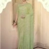 Green Colour Chiffon Fabric Women Saree. -Riwaayat Store prc2754