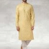 Yellow Colour Cotton Kurta Pajama In Printed Work. -Riwaayat Store prc3304