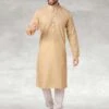 Beige Colour Mens Kurta Pajama In Cotton Fabric. -Riwaayat Store prc3318