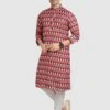 Orange,Multi Colour Cotton Fabric Printed Kurta Pajama. -Riwaayat Store prc3424