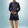 Blue Colour Art Silk Fabric Mens Indowestern. -Riwaayat Store prc3452
