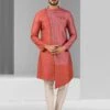 Pink,Red Colour Art Silk Fabric Mens Wedding Indowestern. -Riwaayat Store prc3455
