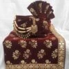 Maroon Colour Velvet Fabric Designer Wedding Turban. -Riwaayat Store prc3519