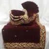 Maroon Colour Velvet Fabric Men's Turban.