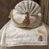 Off White Colour Lucknowi,Silk Fabric Indian Wedding Turban.