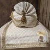 Groom Wedding Turban Off White Colour Silk Fabric. -Riwaayat Store prc3547