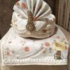 Off White Colour Silk Fabric Mens Wedding Turban. -Riwaayat Store prc3563