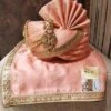 Peach Colour Silk Fabric Groom Wedding Turban. -Riwaayat Store prc3566