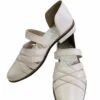 Off White Colour Leather Fabric Sandals Style Mens Shoes. -Riwaayat Store prc3596