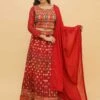 Red Colour Designer Lehenga Choli In Georgette Fabric. -Riwaayat Store prc3711