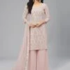 Baby Pink Colour Salwar Kameez In Georgette Fabric. -Riwaayat Store prc3748