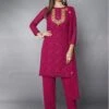Red,Pink Colour Designer Salwar Suit In Georgette Fabric. -Riwaayat Store prc3751