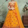 Mustard Yellow Colour Net Fabric Lehenga Choli. -Riwaayat Store prc3774