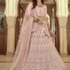 Pink Colour Crepe Fabric Bridesmaid Lehenga Choli. -Riwaayat Store prc3895