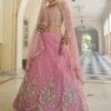 Pink Colour Net Fabric Bridesmaid Lehenga Choli. -Riwaayat Store prc3903