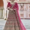 Pink Colour Velvet Fabric Heavy Designer Lehenga Choli. -Riwaayat Store prc3937