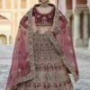 Maroon Colour Lehenga Choli In Velvet Fabric. -Riwaayat Store prc3952