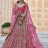 Pink Colour Velvet Fabric Designer Wedding Lehenga Choli. 2 Pink Colour Velvet Fabric Designer Wedding Lehenga Choli. -Riwaayat Store prc3961