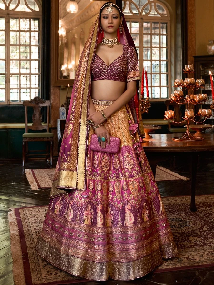 Pink Designer Lehenga With Embellished Choli 3 Pink Designer Lehenga With Embellished Choli