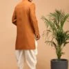 Yellow Embroidered Asymmetric Sherwani With Dhoti -Riwaayat Store vshrmiw029mdncdcr 3